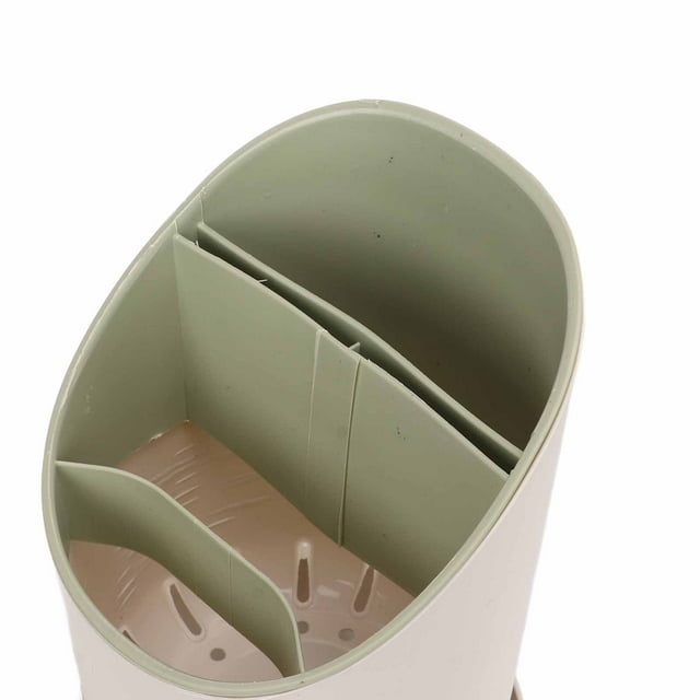 Smart Storage Utensil Holder, Practical Divided Kitchen Organizer for Fork, Knife, Spoon, Chopstick, Better Drying Rack with 32 Holes, Material PP ABS, Easy to Clean, for Home