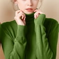 thumbnail image 5 of qucoqpe Turtleneck Sweaters for Women Long Sleeve Knit Layering Pullover Top Lightweight Fashion Base Layer Blouse, 5 of 6