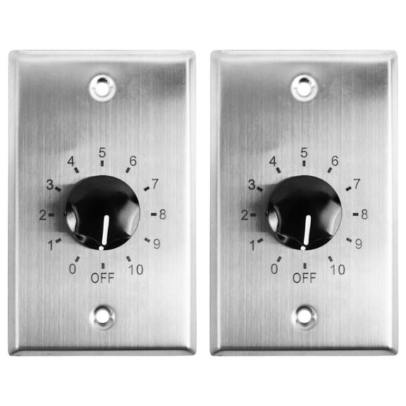 2) Rockville VOL70100 100w 70v Stainless Wall Volume Control Zone Controllers