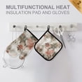 thumbnail image 4 of Yayeee Oven Mitts and Pot Holder Set of 2 Heat Resistant Kitchen Gloves Baking Hot Pad, Red Mountain Pattern, 4 of 5