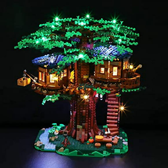 Light Set Compatible with Lego 21318 Ideas Tree House Building Blocks Model: Remote Control Version - Not Included in the Model