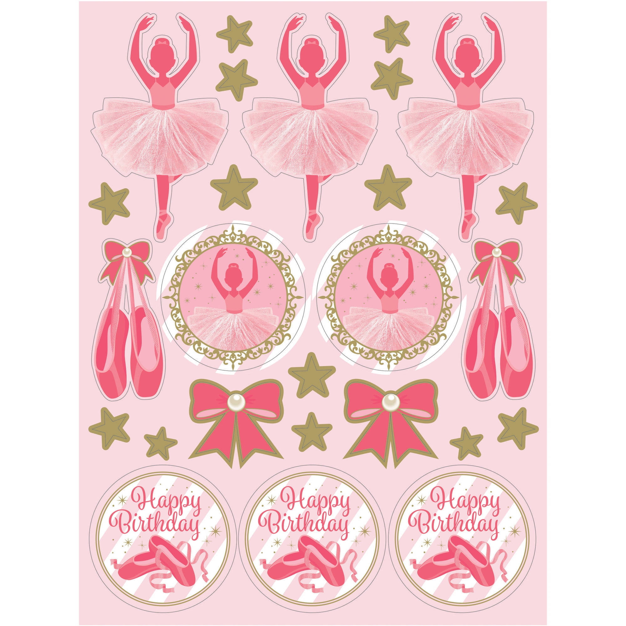 Ballet Stickers, 4pk - Walmart.com