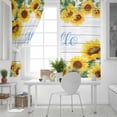 thumbnail image 5 of Sunflowers Blackout Curtains for Bedroom, Yellow Flowers Summer Botanical Pastoral Wooden Thermal Insulated Kitchen Drapes with Grommets, Light Blocking Window Treatment, 2 Panels 42" x 45", 5 of 7