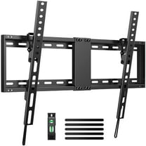 MountFTV Tilting TV Wall Mount for 32-82 inch TVs, Low Profile Flat Wall Mount Bracket, Max 600x400mm, Holds up to 132lbs, Fit 16", 18", 24" Stud