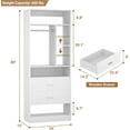 Homieasy Freestanding 24" Closet System with 2 Wood Drawers, 2FT Small