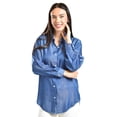 thumbnail image 1 of Camisa satinada Roman Fashion Juvenil 1016 Azul marino M, 1 of 6