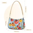 thumbnail image 3 of FORMRS Womens Shoulder Bag with Chain Strap Clutch Purse Cute Tote Handbag, Yellow Floral Tomatoes, 3 of 7