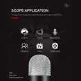 thumbnail image 4 of Amdohai USB Microphone Computer PC Mic Cardiod Pick-up Condenser with Stand Plug and Play Compatible with Windows MacOS for Meeting Streaming Singing Recording Podcasting Gaming, 4 of 8