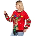 thumbnail image 4 of JOYIN Light Up Ugly Christmas Sweaters for Women 2023,Christmas Sweater, LED Reindeer Ugly Christmas Sweater, 4 of 7