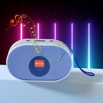 Wireless Bluetooth Speaker, Color Ambience Light, 9D Subwoofer, 5W Speaker, Bluetooth 5.0, 24H Battery Life, 32.8ft Range, AUX/TF Card, Hands-Free Call, Selfie Remote, for Desktop Home Outdoor