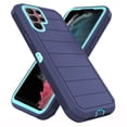 thumbnail image 6 of Compatible with Samsung Galaxy S22 Ultra 5G Phone Case Hybrid Rugged Shockproof Hard Protective Drop Proof Full Body Heavy Duty Mobile Cell Cover for S22ultra 22S S 22 S22ultra5g 6.8 Women Men Blue, 6 of 7