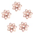 thumbnail image 2 of Lote de 5 piezas, de flores de plata de ley 925, espaciador, accesorios de joyería Oro rosa Zulema Abalorios, 2 of 8