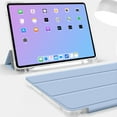 thumbnail image 4 of iPad Air 6th 2024 / Air 11" Air 5th 2022 Air 4th 2020 10.9 Inch A2588 A2316 MM6R3LL/A MM6T3LL/A MYHX2LL/A Clear Back TPU Silicone Back Printed Case Pencil Holder - Sky Blue, 4 of 7
