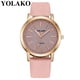 thumbnail image 2 of Reloj de cuarzo para mujer, relojes para mujer YOLAKO Reloj de pulsera analógico de cuero de cuarzo casual para mujer, 2 of 2