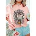 thumbnail image 4 of Women's Pink NASHVILLE MUSIC CITY Guitar Graphic T-Shirt - Casual Summer Style - [ZhiHiMeRi] | (US 20-22)2XL, 4 of 7