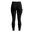 thumbnail image 4 of Riforla Womens Leggings with Pocket High Waist Seamless Outdoor Non See Through Capris Fitness Running with Pockets Pants for Women Black XL, 4 of 5