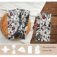 thumbnail image 4 of GZHJMY Skulls Stars Black White Style Cloth Napkins, 1 Pack 20 x 20 Inch Soft & Comfortable Polyester Dinner Napkins for Family, Kitchen, Restaurant, Parties,Dinners or Events, 4 of 5