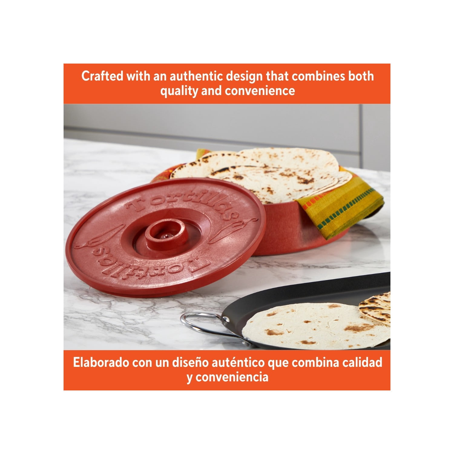 (4 pack) IMUSA 8in Tortilla Warmer, Terracotta