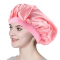 thumbnail image 1 of unbranded Gorro De De Satén Rosa Para Protección Del Con Ancha Para Uso Y Cuidado Capilar, 1 of 6
