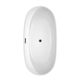 thumbnail image 5 of Rebecca 65 Inch Freestanding Bathtub in White with Floor Mounted Faucet, Drain and Overflow Trim in Matte Black, 5 of 7