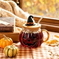 thumbnail image 4 of Cute Halloween-themed Clear Glass Tumbler With Lid Featuring Designs Of A Cow Ghost And A Pumpkin A Large-capacity Kitchen Drinking Glass., 4 of 8