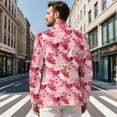 thumbnail image 4 of Uorisanigo Mens Casual Sports Jacket Lightweight Sport Coat Jackets Regular Fit Sports Coat Blazer Casual Blazer Jackets Mens Valentines Jacket Suit, Valentines Pink Heart, Size XS, 4 of 6