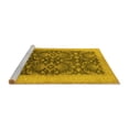 thumbnail image 2 of Ahgly Company Machine Washable Indoor Round Oriental Yellow Traditional Area Rugs, 3' Round, 2 of 4