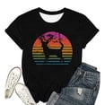 thumbnail image 4 of T-Shirts Tendance pour Femmes Col Rond Manches Courtes Imprimé Graphique Hauts de Mode pour Usage Quotidien, 4 of 4