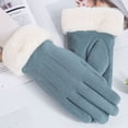 thumbnail image 4 of Guantes de invierno cálidos con pantalla táctil para mujer, forro suave y cálido, puños elásticos, 4 of 6