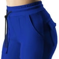 thumbnail image 5 of Woman Pants Women's Pants Work Sports Elastic Waist String Side Pocket Small Leg Trousers Blue 4(S), 5 of 8