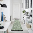 thumbnail image 4 of Yayeee Runner Rug for Bedroom 2'x6' Machine Washable Hallway Non Slip Mat, Retro Green Abstract, 4 of 8
