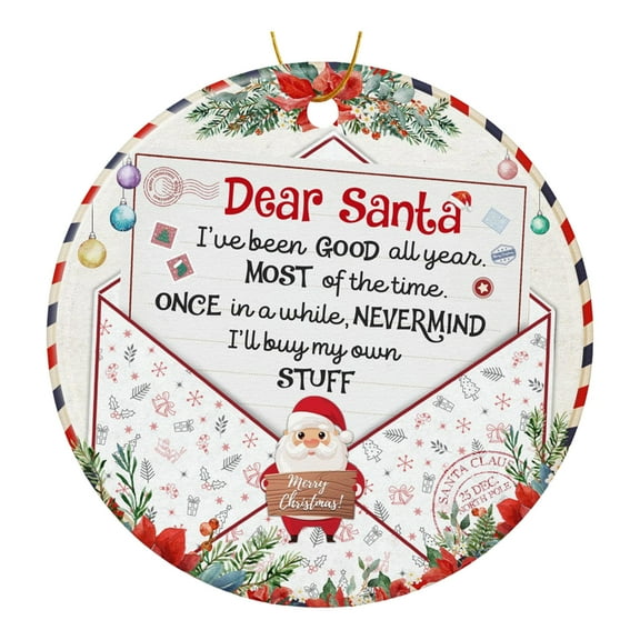 Funny 2025 Santa Ornament Hilarious White Elephant Exchange Idea For Adults Coworkers Holiday Hanging Décor Outdoor Yard Christmas