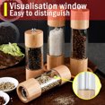 thumbnail image 5 of Pepper and Salt Grinder Set, Premium Acrylic & Wooden Manual Salt and Pepper Mills, with Visible Window, 5 of 5
