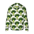thumbnail image 3 of Fotbe Cute Broccoli Men's Women's UPF 50+ Sun Protection Jacket Hooded Cooling Shirt with Pockets Hiking Outdoor Performance-Medium, 3 of 9