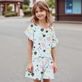 thumbnail image 4 of Grblisyd Girls Summer Outfits 2 Piece Sets Fruit Print Ruffle Short Sleeve Shirts and Drawstring Elastic Waist Shorts Set Kids Clothes, 4 of 4