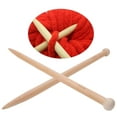 thumbnail image 3 of 1 par de Ganchos de Ganchillo de Madera, suéter de Tejido de Bricolaje Kit de Agujas de Tejer Gruesas Herramienta de Tejido a Mano para Manta de suéter de Bufanda(15mm) Amonsee No, 3 of 5