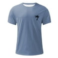 thumbnail image 4 of MNCEKFOD Summer T Shirts for Men 2025 Little Beach Tree Pattern Tshirts Short Sleeve Crew Neck Casual Classic Fit Mens Tee Shirt Blue XXS, 4 of 4