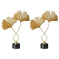 thumbnail image 1 of 2xAdorno de escultura de hojas de ginkgo, Art Leaf Shape Sculpture Ornament Zulema escultura de escritorio, 1 of 7