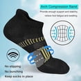 thumbnail image 2 of 6 Pairs Women Running Ankle Socks Cushioned Anti‑Blister Athletic Comfort5 Pairs, 2 of 3