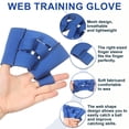 thumbnail image 3 of Uxcell Web Training Glove, 2 Pcs Mini Baseball Softball Training Glove Two-Finger Catchers Mitt for Golf-Sized Practice Balls, Blue-fitting (Hand-Eye Coordination/Ball Practice), 3 of 7