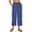 Navy#2, variant on LEBONYARD Women's Quick Dry Capris Wicking,Women's Fashionable Solid Color Linen Pocket Drawcord Casual Middle Pants Shorts Coffee M
