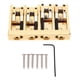 thumbnail image 2 of Puente De Bajo De 4 Cuerdas, Paquete De Guitarra De Aleación De Zinc Con Sillines Ajustables Para Piezas De Reemplazo De Graves Eléctricos De Jazz Plateado, 2 of 7