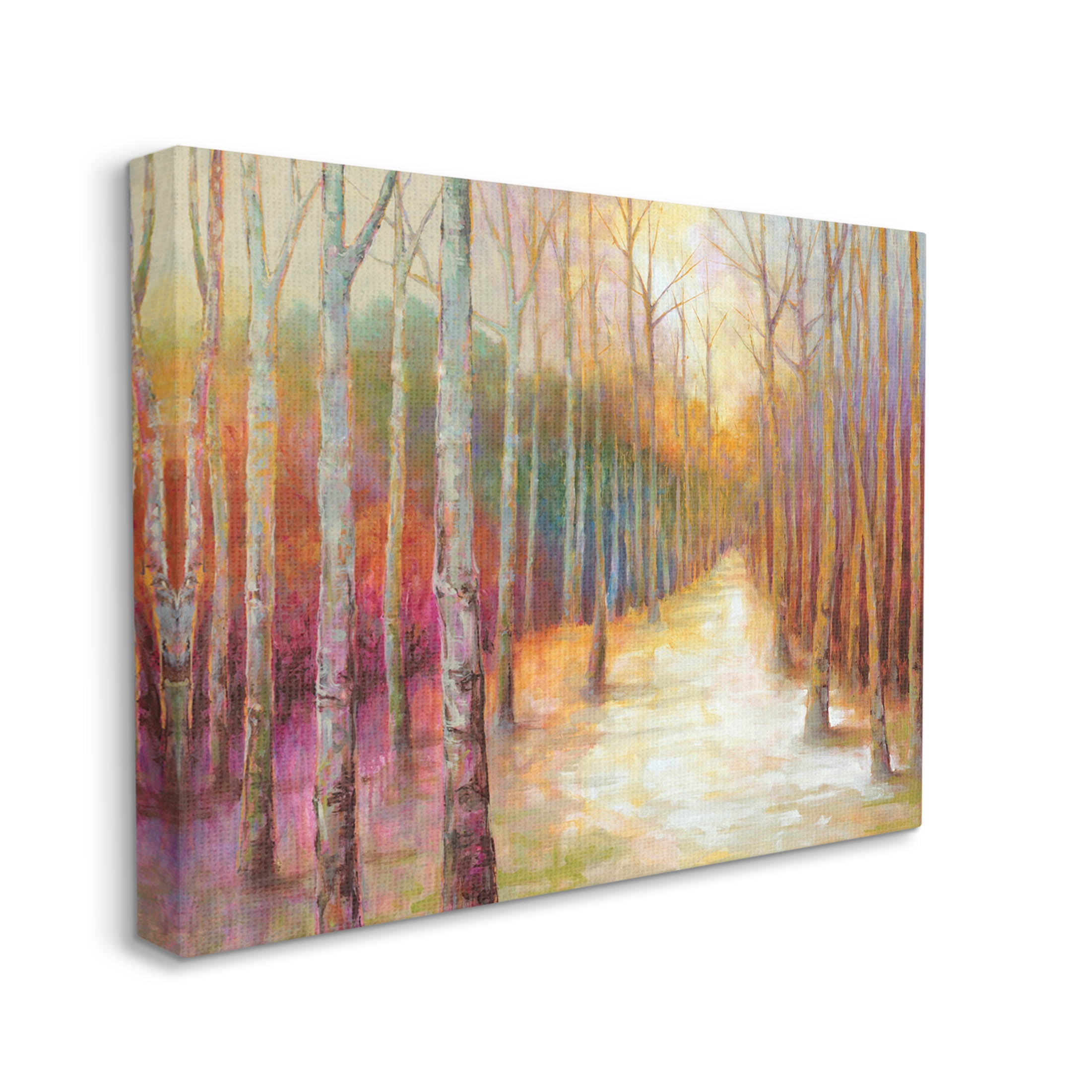 Stupell Industries Vivid Woodland Birch Clearing Painting Gallery Wrapped Canvas Print Wall Art, Design by Cloverfield & Co.