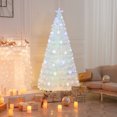 thumbnail image 1 of Costway 6 FT Artificial Xmas Tree with 230 PET Branch Tips 36 Colorful Snowflake LED Lights, 1 of 9