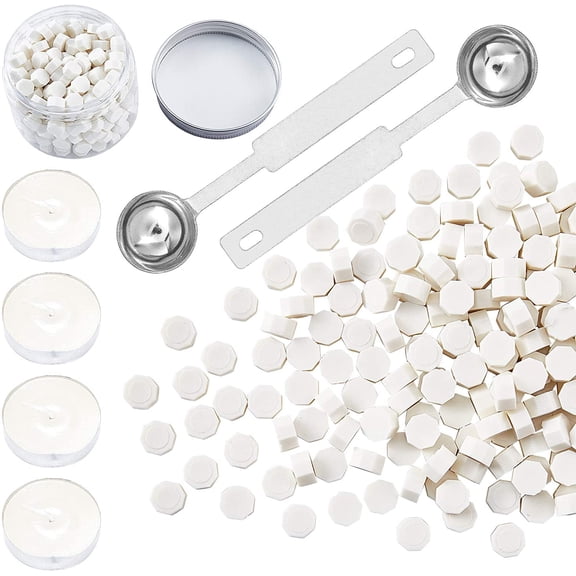 3306Pcs Octagon Wax Seal Beads Kit 300Pcs Sealing Wax Beads Pink 4Pcs Candles 2Pcs Wax Melting Spoon for Seal Wax Stamp Envelopes Gift Card Wedding Invitation