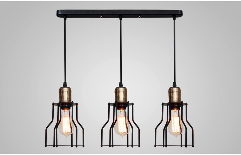 Vintage Industrial Pendant Light Loft Style Metal Ceiling Pendant Lampshade Lamp 