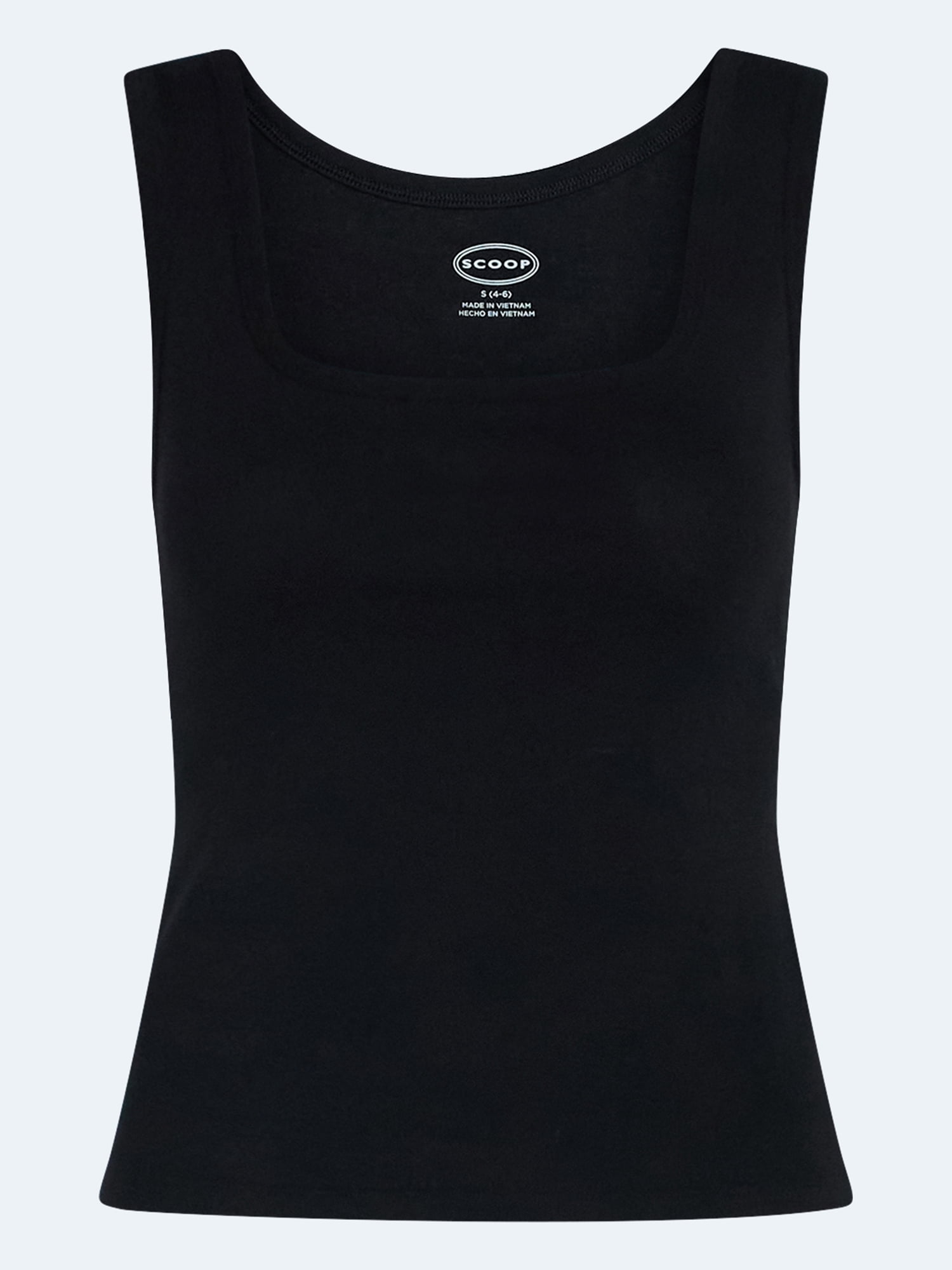 Scoop Women’s Square Neck Tank Top, Sizes XS-XXL