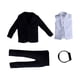 thumbnail image 5 of Figura masculina a escala 1/12, ropa de muñeca, traje, traje, uniforme para figuras de masculino de 6 pulgadas, muñecas, ropa de vestir, 5 of 9
