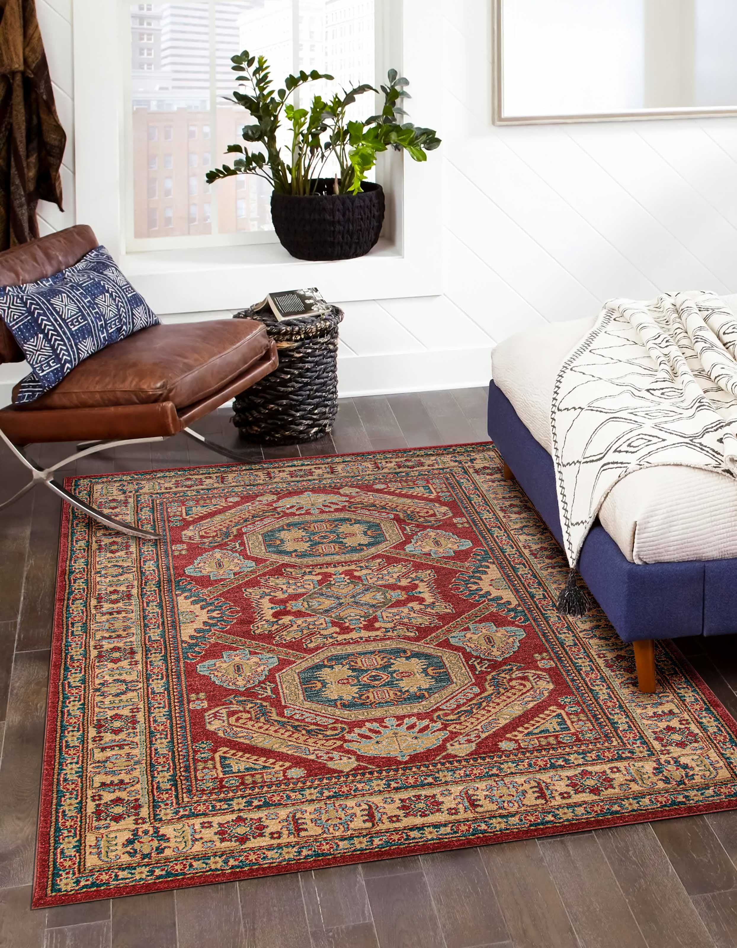 ECARPET Aisha Traditional Area Rug for Living Room, Bedroom, Dining Room, Entrance, Hallway and More.