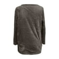 thumbnail image 4 of Patlollav Womens Winter Loose Solid Pocket Warm Long Sleeve Plus Size Tops, 4 of 6